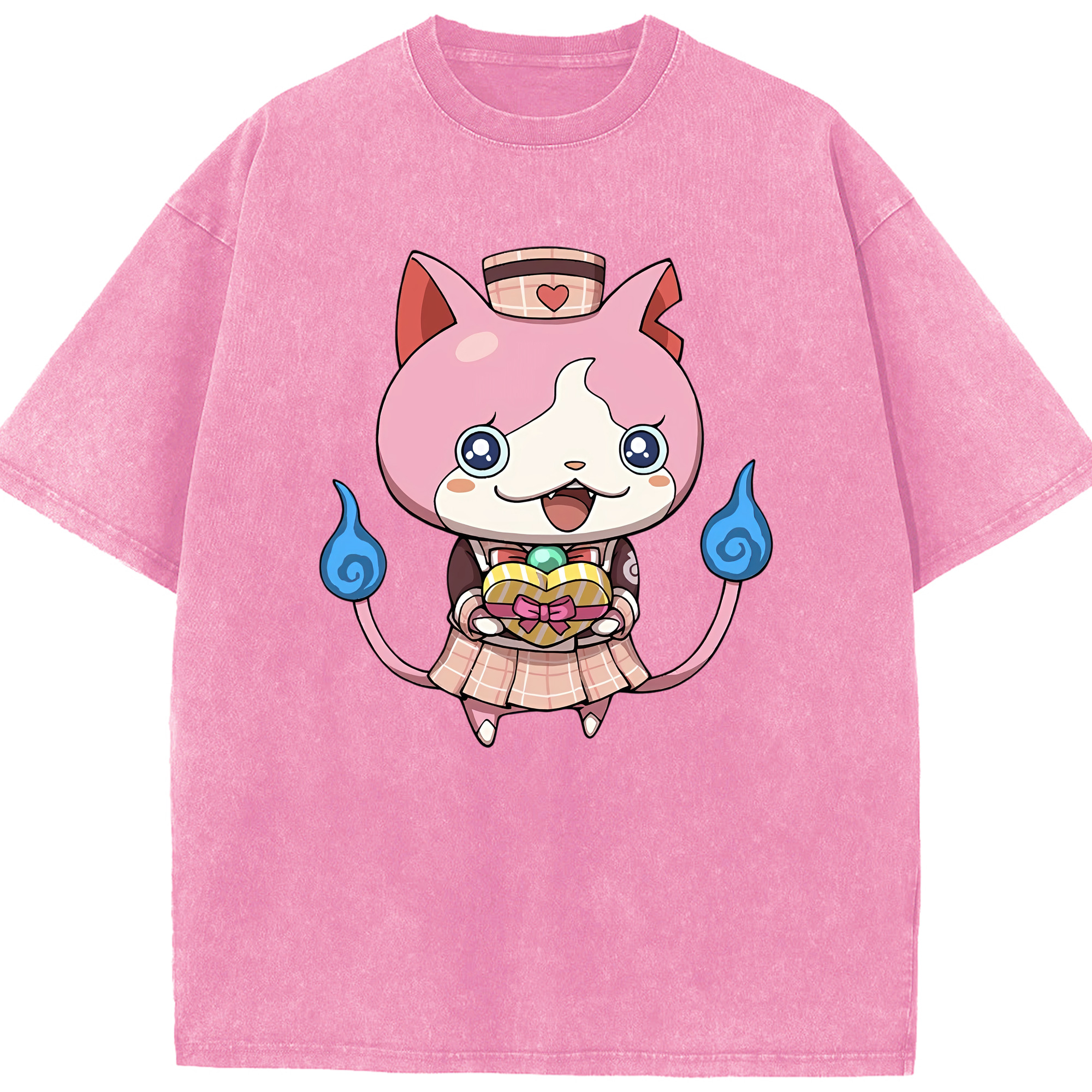 （画像用） 妖怪ウォッチ Yo-kai Watch 綿100% ヴィンテージ風 半袖Tシャツ（フロントプリント）